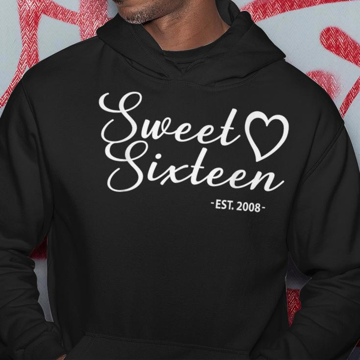 Sweet Sixn Est 2008 Girls 16 Years Old 16Th Birthday Hoodie Unique Gifts