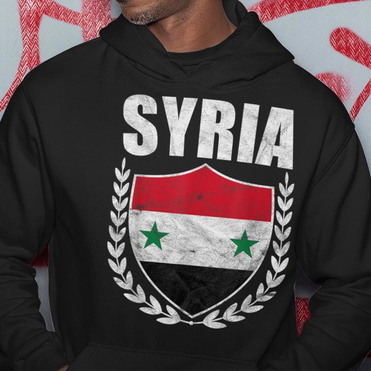Syrien-Stolz-Flaggen-Hoodie mit Lorbeerkranz-Design Lustige Geschenke