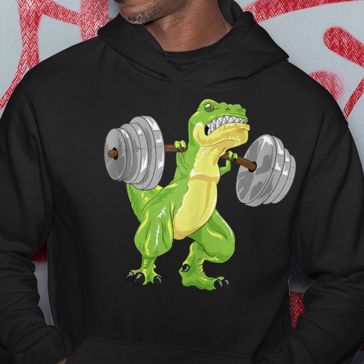 T-Rex Dinosaur Squat Bodybuilder Powerlifting Gym Hoodie Unique Gifts