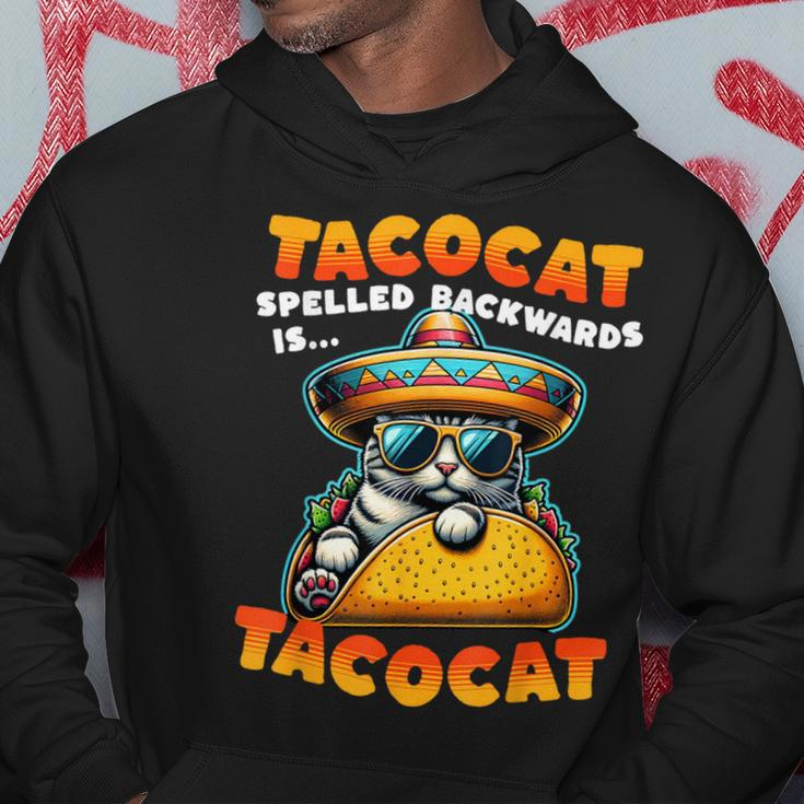 Tacocat Spelled Backwards Is Tacocat Mexican Taco Cat Hoodie Funny Gifts