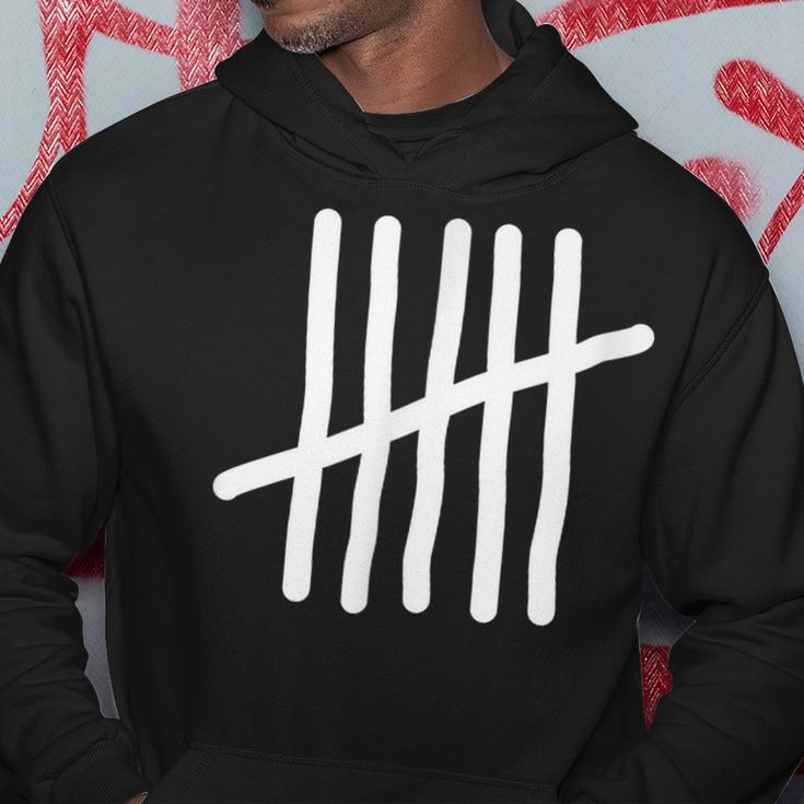 Tally Marks Hash Marks Lines Characters Five Six Math Hoodie Unique Gifts