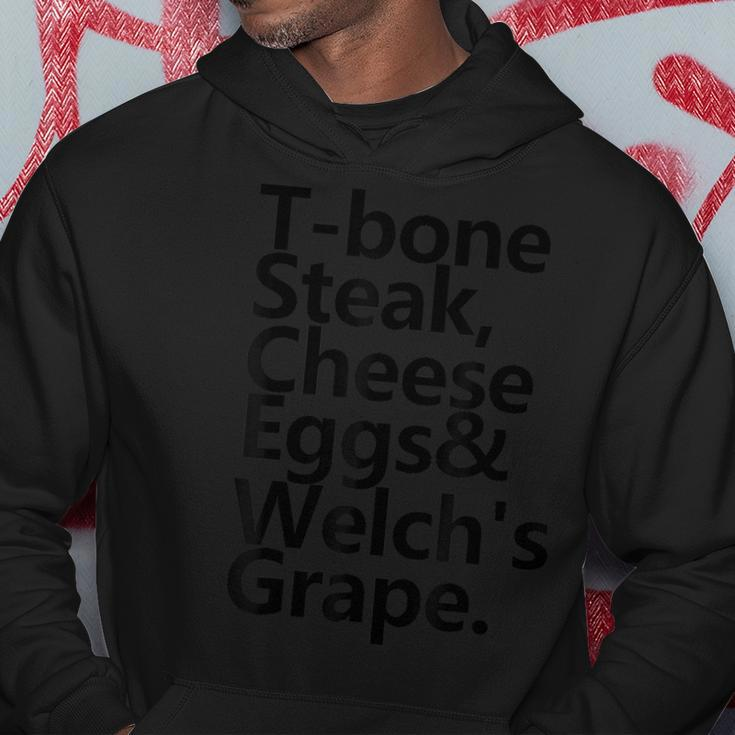 Tbone Steak Cheese Eggs And Welch's Grape Hoodie Unique Gifts
