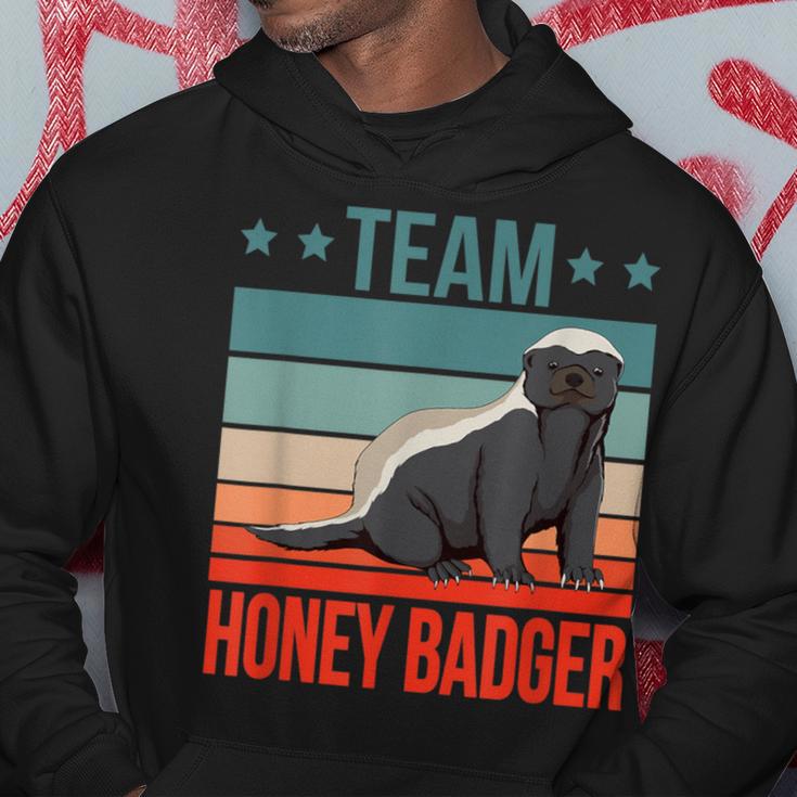 Team Honey Dachs Ratel Honey Badger Hoodie Lustige Geschenke