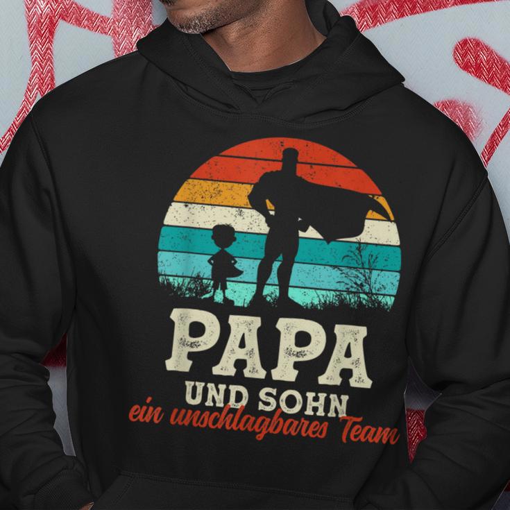 Team Papa Sohn Bester Papa Der Welt Father's Day Super Papa Kapuzenpullover Lustige Geschenke