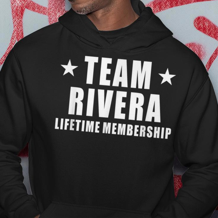 Team Rivera Lifetime Membership Family Last Name Hoodie Funny Gifts