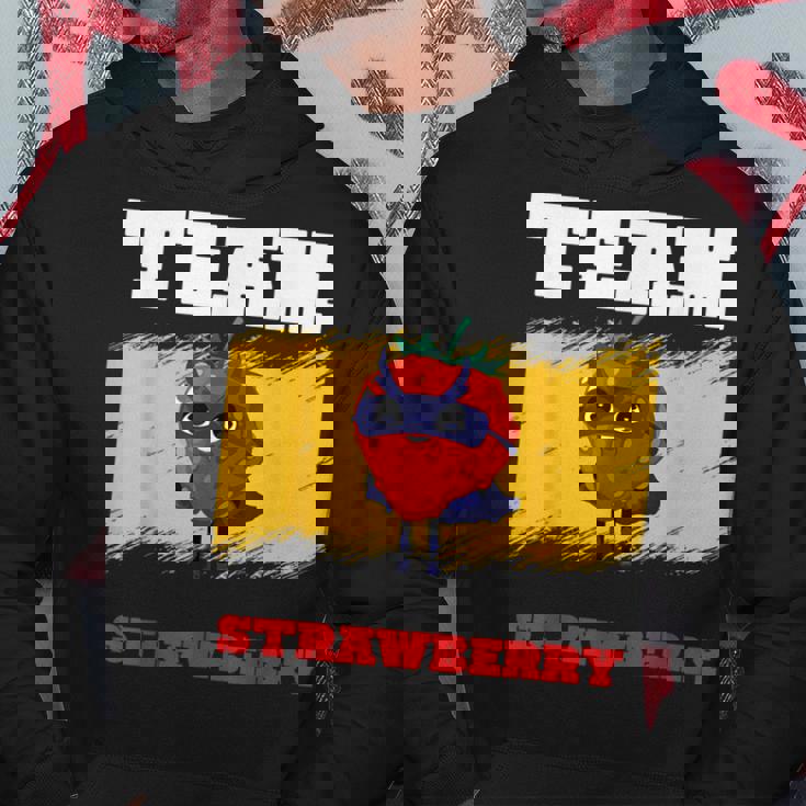 Team Strawberry Healthy Superhero Good Food Hoodie Unique Gifts