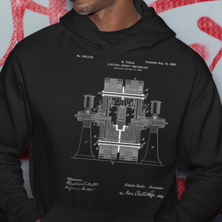 Tesla Electric Switch Regulator Patent Diagram Electricians Hoodie Unique Gifts