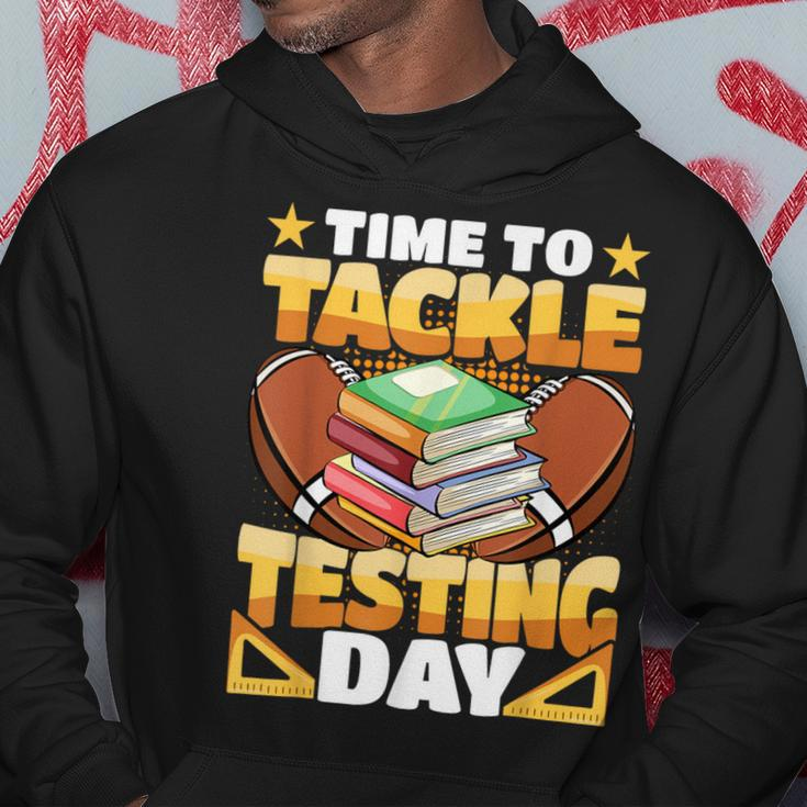 Test Day Football Time To Tackle Testing Day Sports Teacher Hoodie Unique Gifts