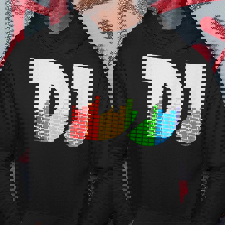 Texto De Dj Con Ecualizador De Coloración Led Para Discjockey Dj Sudadera Regalos divertidos