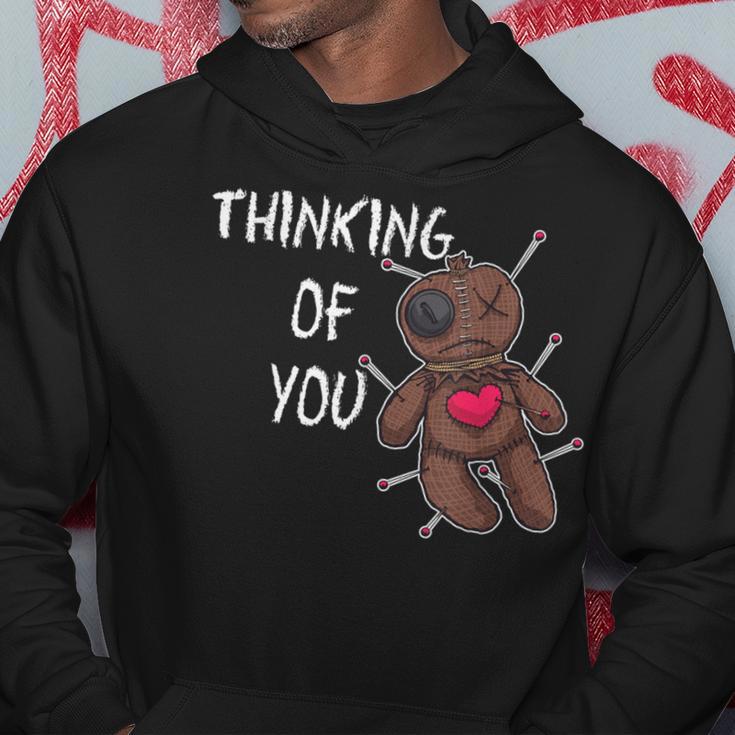 Thinking Of You Macabre Voodoo Doll For Valentine's Day Hoodie Unique Gifts