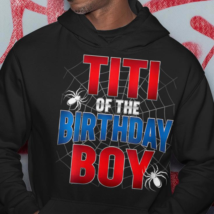 Titi Of The Birthday Spider Web Boy Family Matching Hoodie Unique Gifts