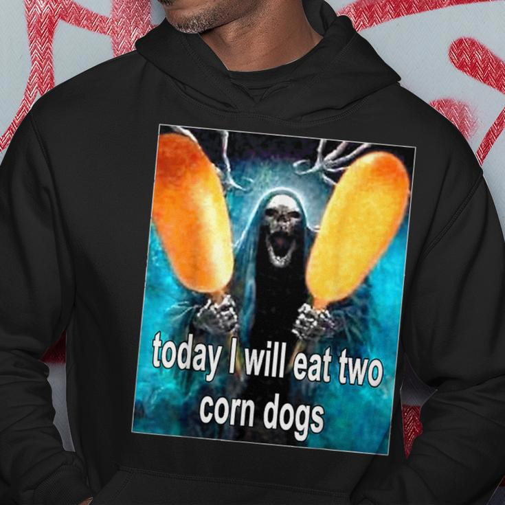 Today I Will Eat Two Corn Dogs Meme Hoodie Unique Gifts