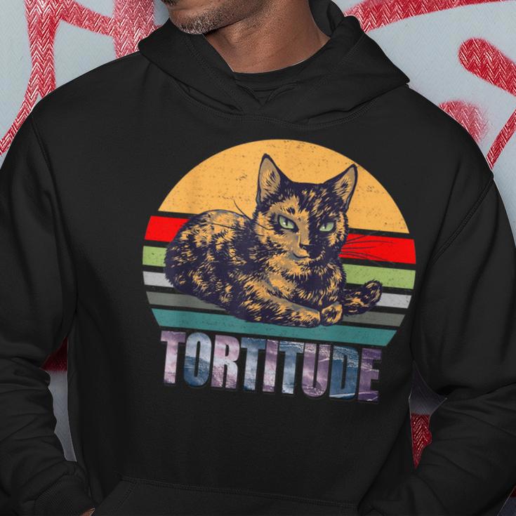 Tortitude Vintage Cat Are Feisty Tortoiseshell Kitty Hoodie Unique Gifts