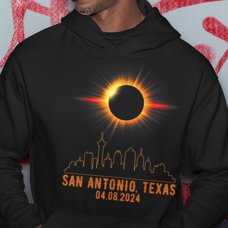 Total Solar Eclipse 04082024 San Antonio Texas Hoodie Unique Gifts