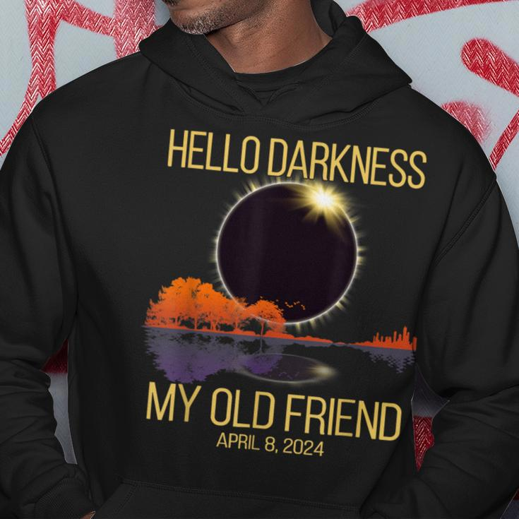 Total Solar Eclipse 040824 Hello Darkness My Old Friend Hoodie Personalized Gifts