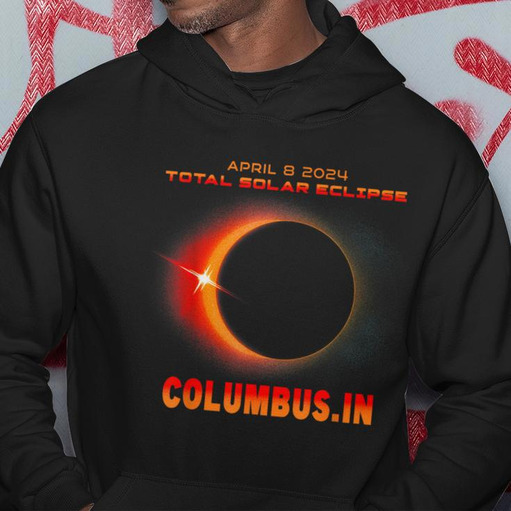 Total Solar Eclipse 2024 Columbus Indiana Hoodie Unique Gifts