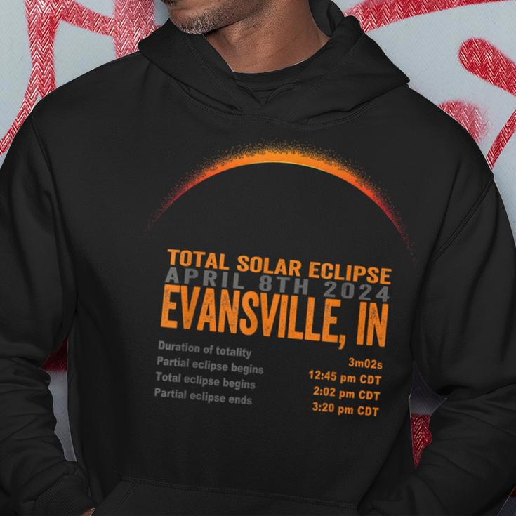 Total Solar Eclipse 2024 Evansville Indiana Path Of Totality Hoodie Unique Gifts
