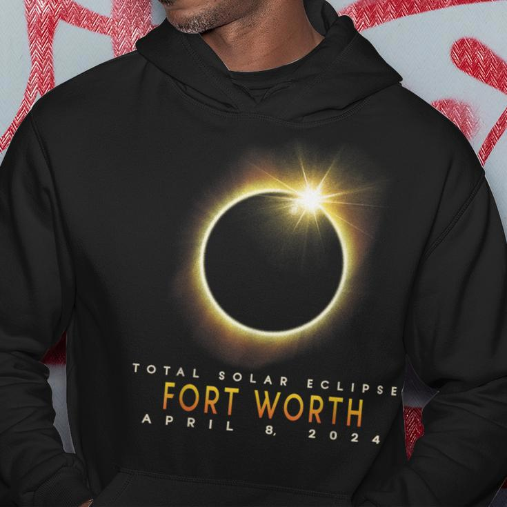Total Solar Eclipse 2024 Fort Worth April 8 2024 Moon Hoodie Unique Gifts