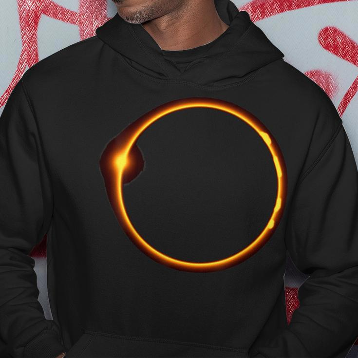 Total Solar Eclipse 2024 Minimalist Ring Hoodie Personalized Gifts