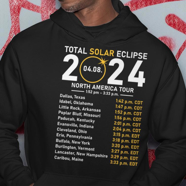 Total Solar Eclipse 2024 North America Tour State Totality Hoodie Personalized Gifts
