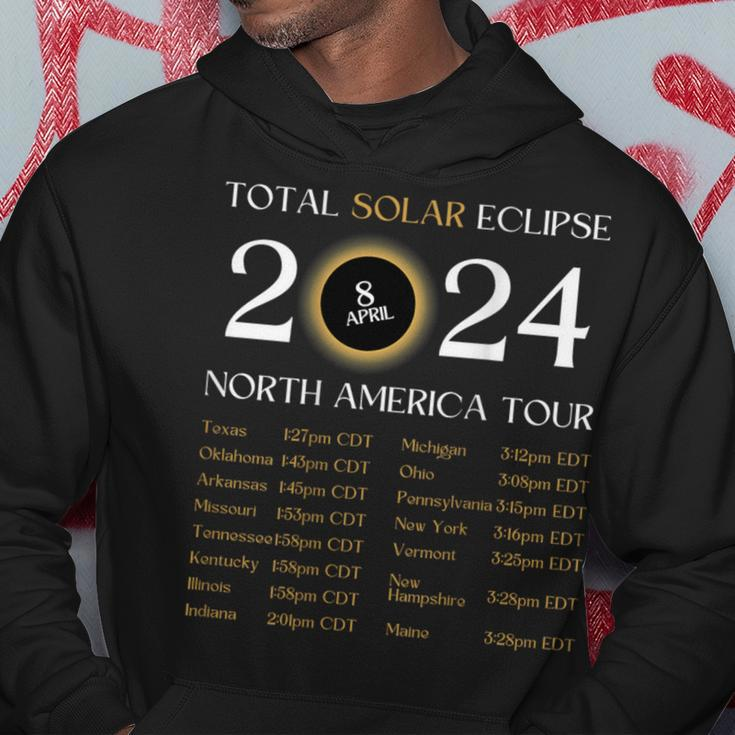 Total Solar Eclipse 2024 North America Tour Totality Hoodie Personalized Gifts