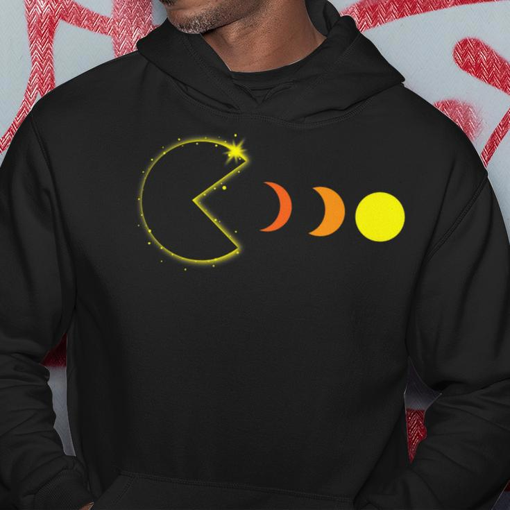 Total Solar Eclipse 2024 Party Gamer Phases Totality Hoodie Funny Gifts