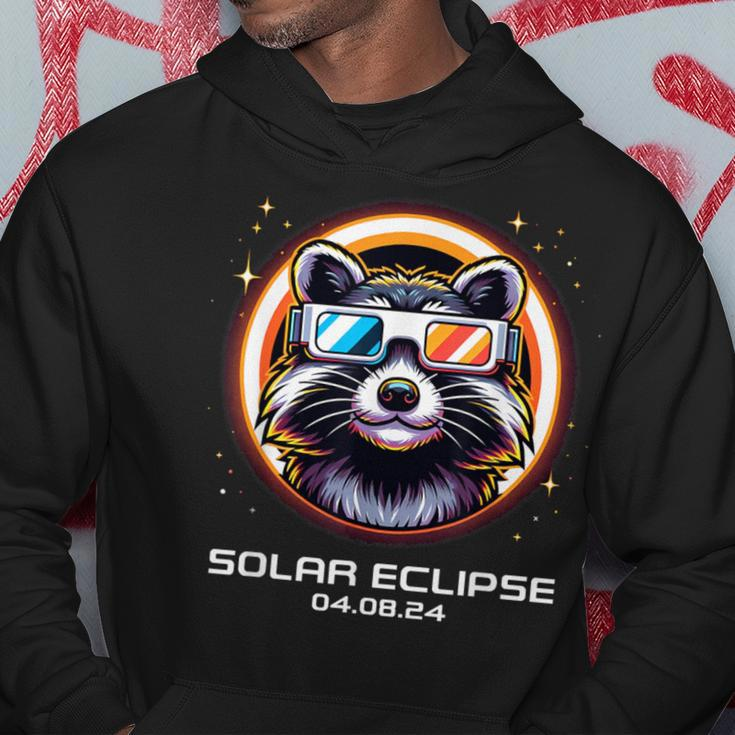 Total Solar Eclipse 2024 Raccoon Totality Cute Matching Hoodie Unique Gifts