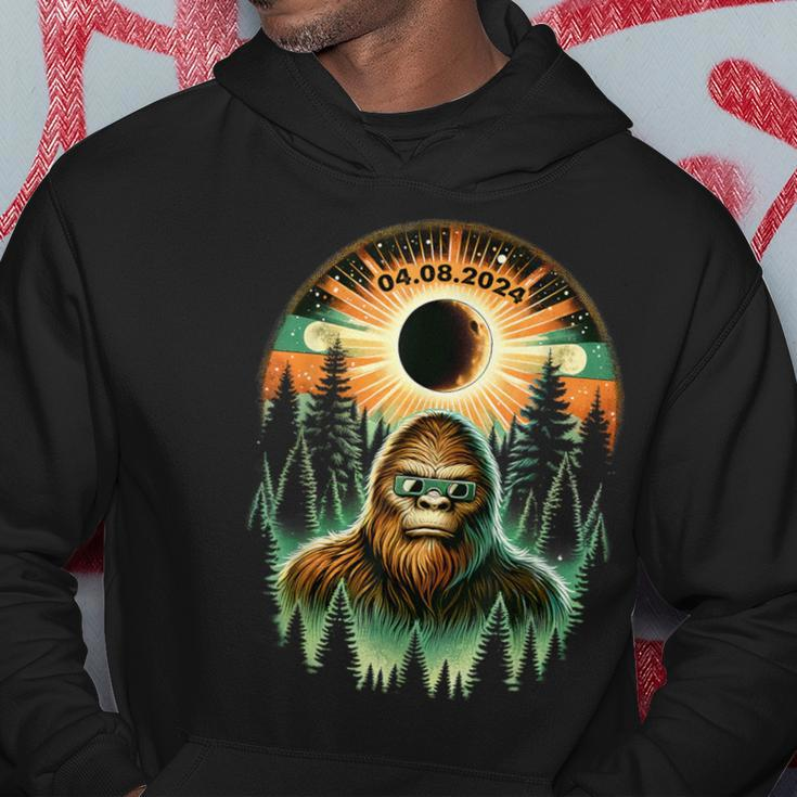 Total Solar Eclipse 2024 Vintage Bigfoot Sasquatch Hoodie Personalized Gifts