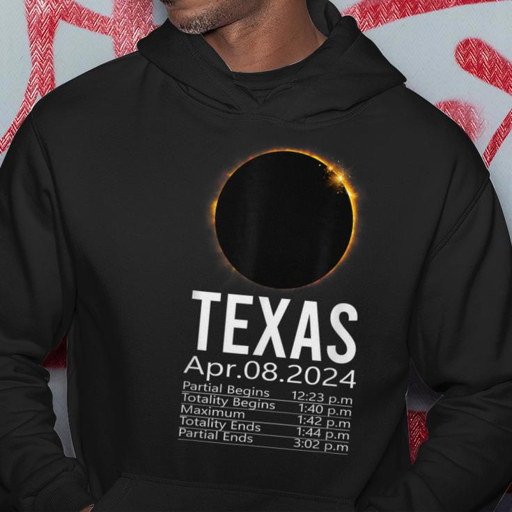 Total Solar Eclipse Apr 8 2024 Totality Texas Schedule Time Hoodie Unique Gifts