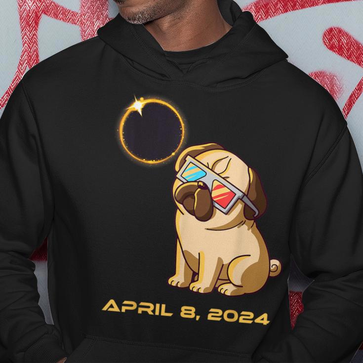 Total Solar Eclipse April 8 2024 Totality Dog Pug Hoodie Unique Gifts