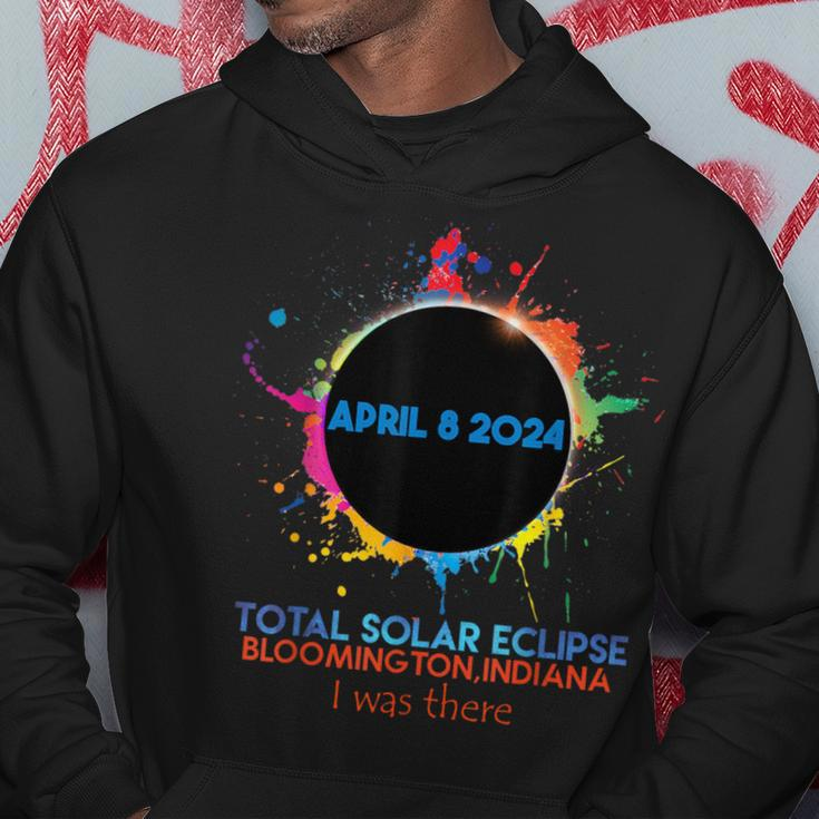 Total Solar Eclipse Bloomington Indiana 2024 I Was There Hoodie Personalized Gifts