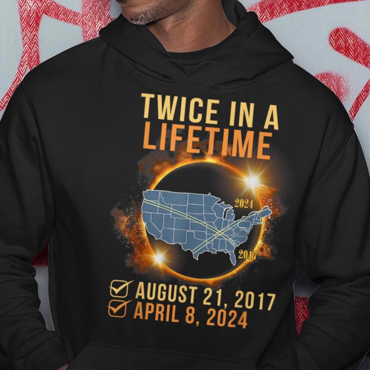 Total Solar Eclipse Clothing Twice In Lifetime April 8 2024 Hoodie Unique Gifts