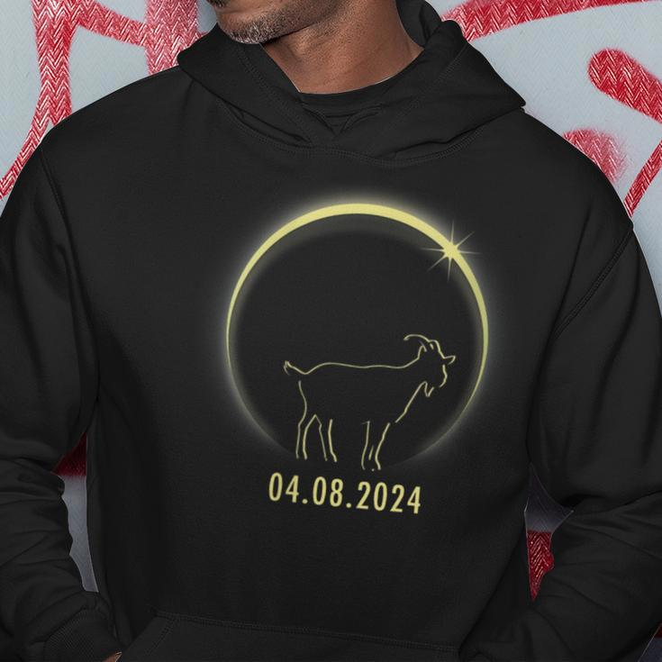 Total Solar Eclipse Goat Farmer April 8 2024 Totality Hoodie Funny Gifts