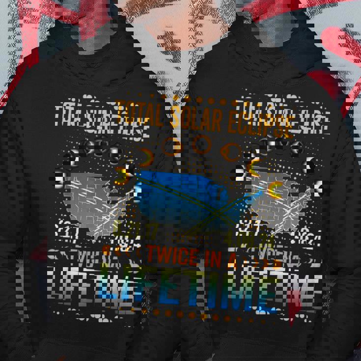 Total Solar Eclipse Twice In A Lifetime 2024 Total Eclipse Hoodie Unique Gifts