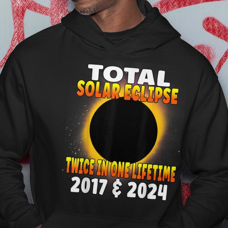 Total Solar Eclipse Twice In One Lifetime 2017 & 2024 Cosmic Hoodie Unique Gifts
