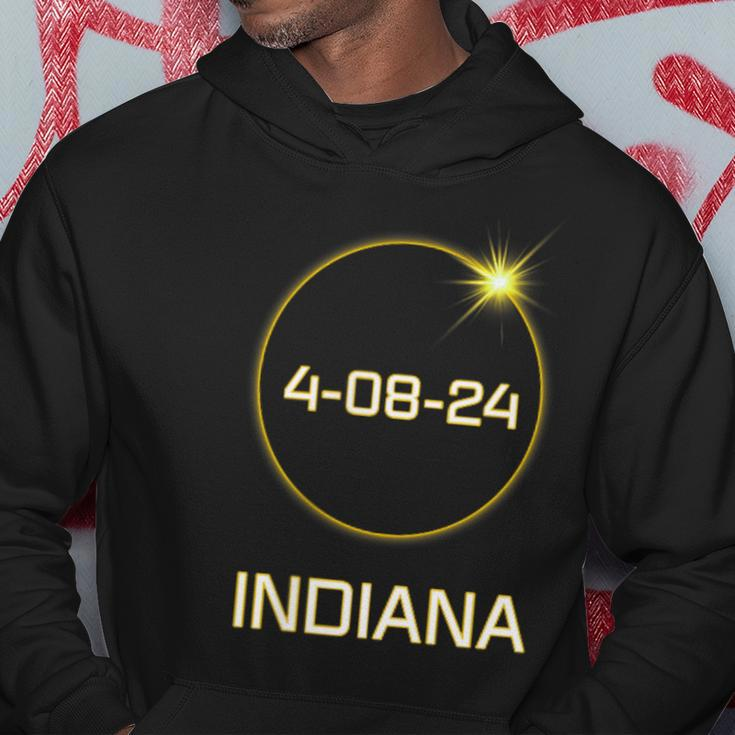 Totality Path 2024 Indiana Total Eclipse Pocket Hoodie Unique Gifts