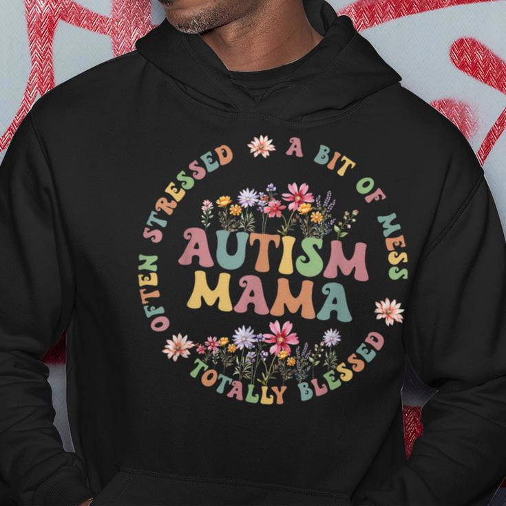 Totally Blessed Often Stressed A Bit Of A Mess Autism Mama Hoodie Unique Gifts