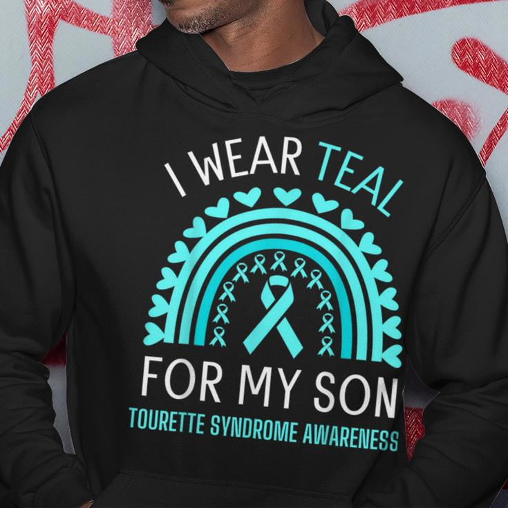 Tourette Syndrome Awareness Month Ich Trage Blaugrün Für Meinen Sohn Hoodie Lustige Geschenke