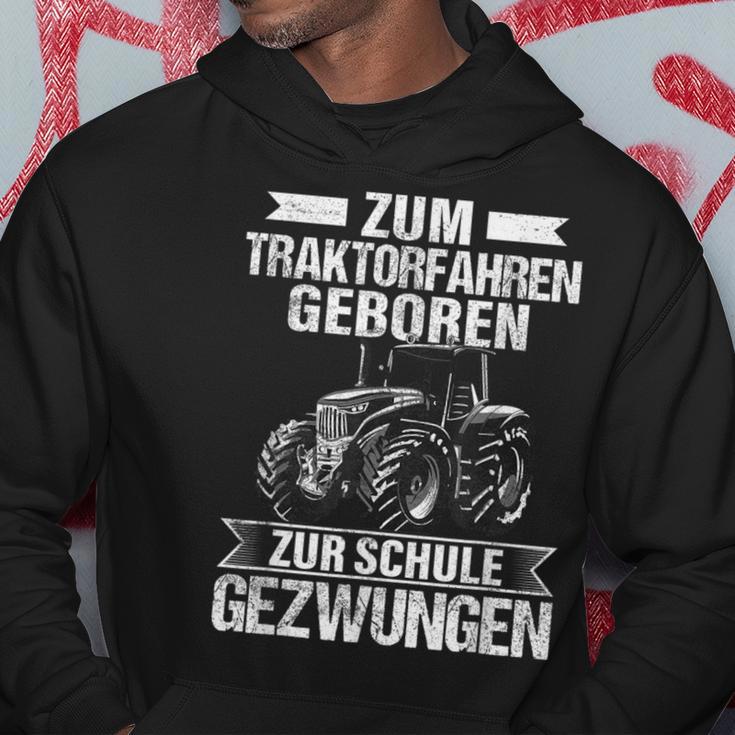 Tractor Zum Traktor Fahren Geboren Zur Schule Gezwungen Tractor Hoodie Lustige Geschenke