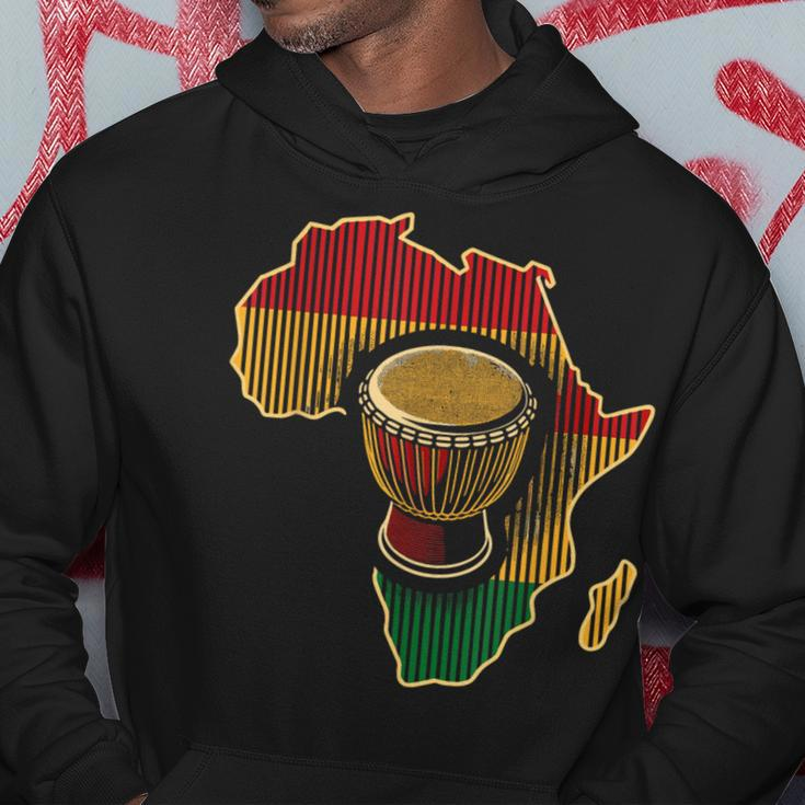 Traditional African Drumming Black History African Drum Hoodie Unique Gifts