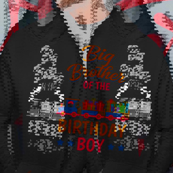Train Bday Party Railroad Big Brother Of The Birthday Boy Hoodie Personalized Gifts