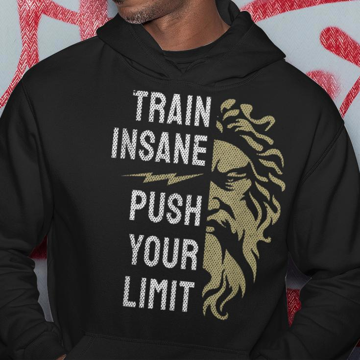 Train Insane Push Your Limit Spartan Workout Bodybuillding Hoodie Unique Gifts