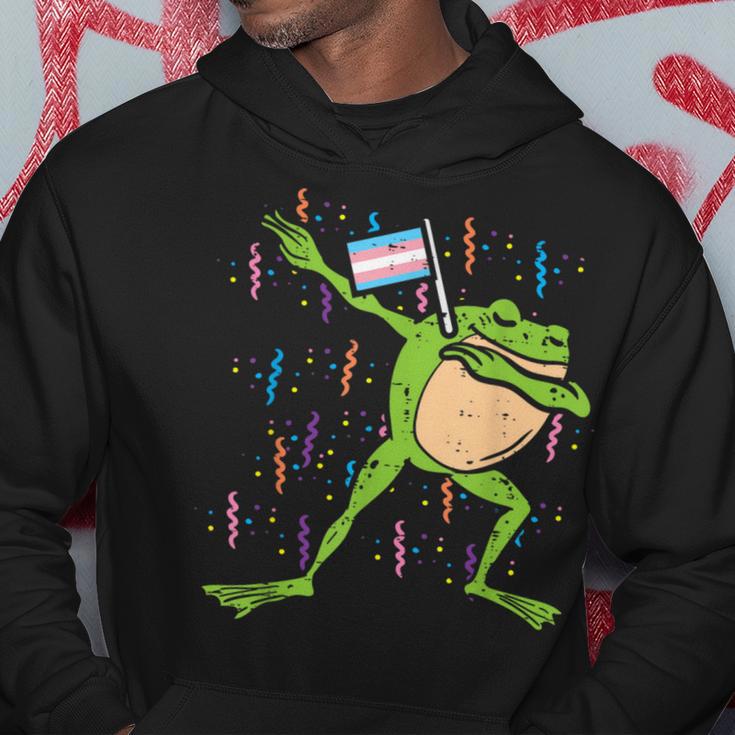 Transgender Flag Frog Dab Lgbt Trans Pride Stuff Animal Hoodie Unique Gifts