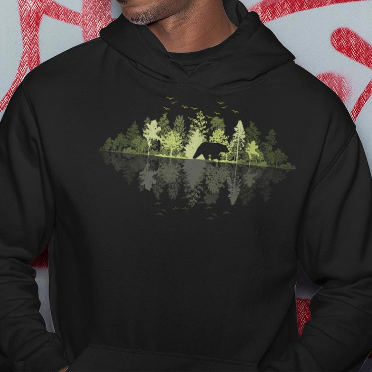 Trees Reflection Wildlife Nature Animal Bear Outdoor Forest Hoodie Unique Gifts