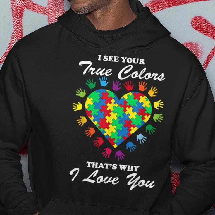 True Colors Heart Puzzle Cool Autism Awareness Hoodie Unique Gifts