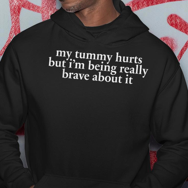 My Tummy Hurts But I'm Being Brave About It Trendy Costume Hoodie Personalized Gifts