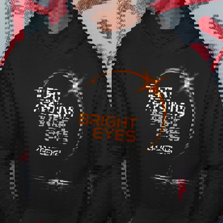 Turn Around Bright Eyes America Totality Solar Eclipse 2024 Hoodie Unique Gifts