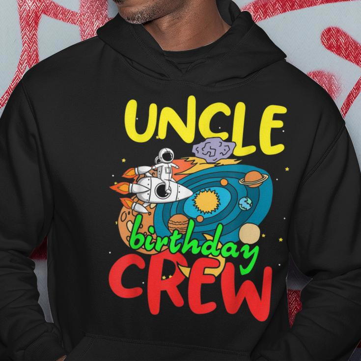 Uncle Birthday Crew Outer Space Planets Universe Party Hoodie Unique Gifts