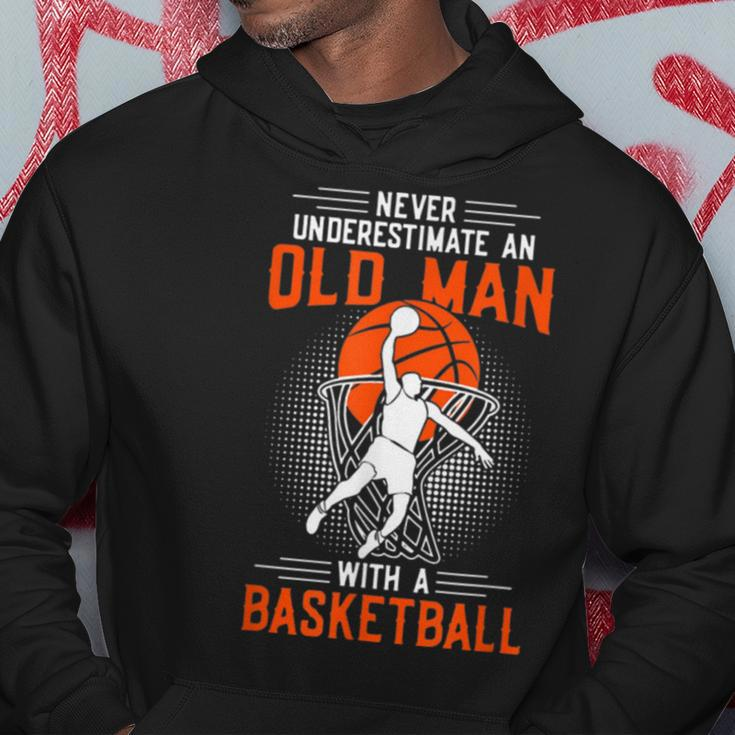 Never Underestimate An Old Man With A BasketballHoodie Personalized Gifts