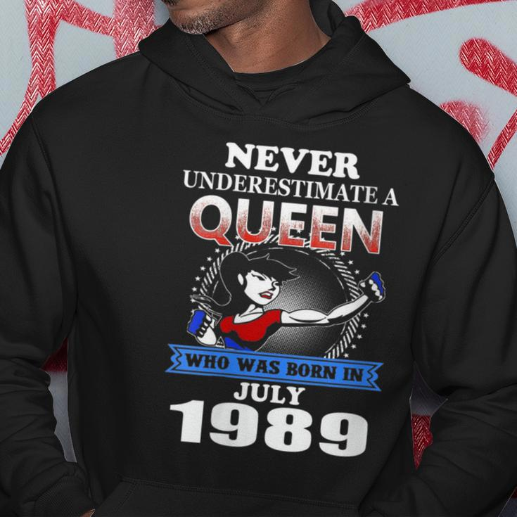 Never Underestimate A Queen Born In July 1989 Hoodie Unique Gifts